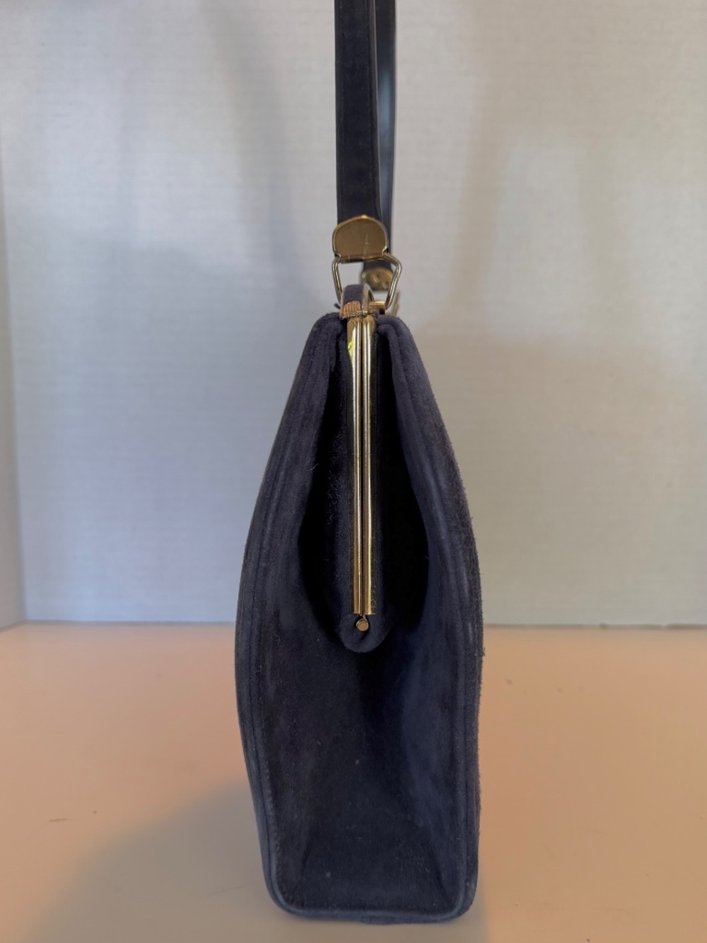 Vintage 1960’s Mar-Shel Suede Handbag Blue - Picture 10 of 14